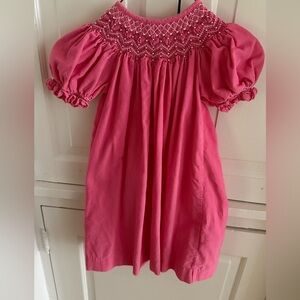 Pink Smocked Kids Corduroy Dress